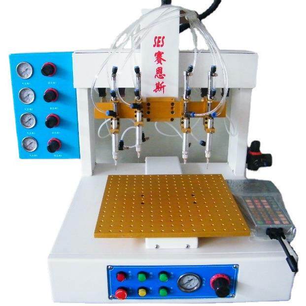 台式4色全自动滴胶机,适用于各种PVC/硅胶商标产品成型