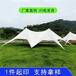 900d牛津户外超大型三峰帐篷露营客厅天幕巨型八爪鱼双峰莲花透气