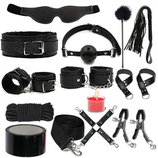 adult plush binding bdsm 捆绑 toy fun sex nipple leather set