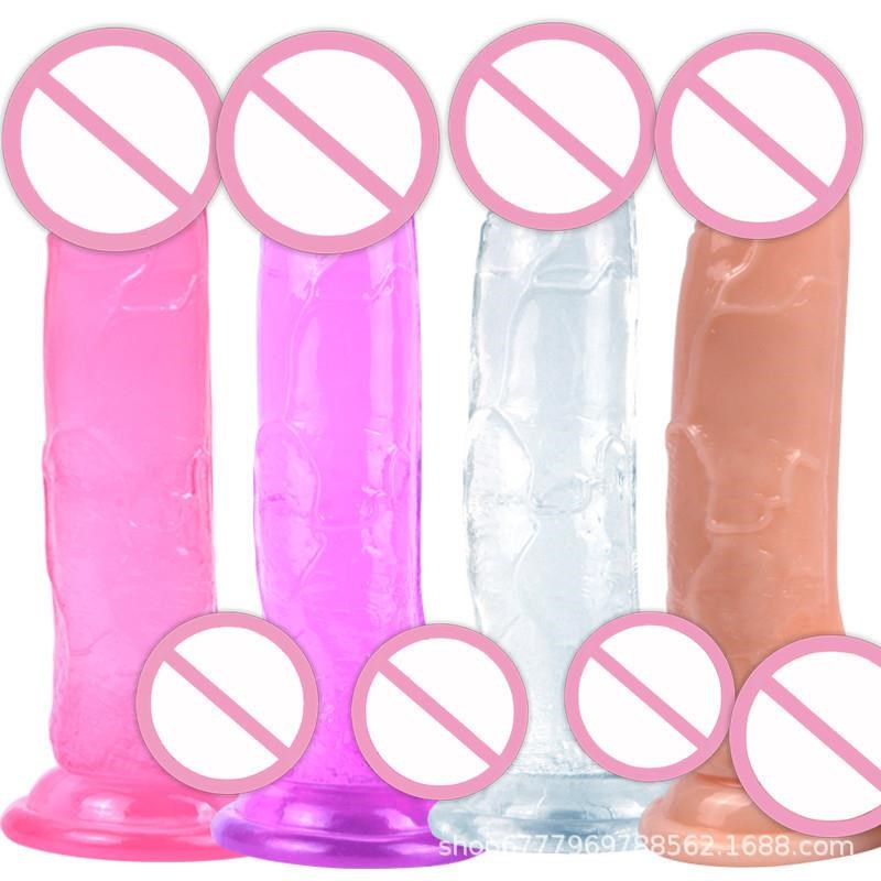 Female Crystal Penis Tpe Silicone Material Transparent Incre