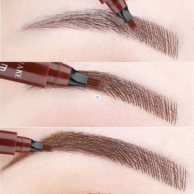 5 Colors Eyebrow Pen Waterproof 4 Fork Tip Eyebrow Tattoo