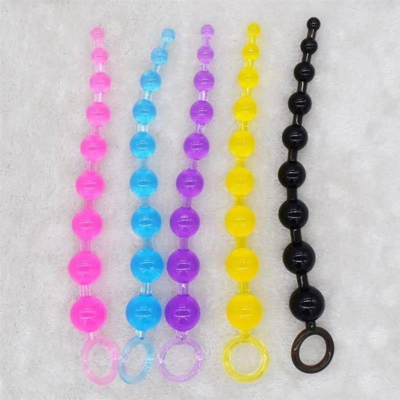 Super Long Silicone Butt Plug Anal Beads Ball Sex Toy for