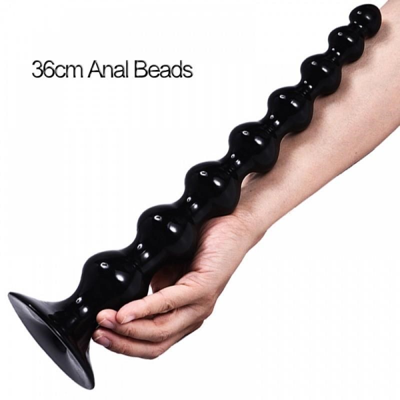 EM12 Extra Long Anal Plug with Suction Tail and Ass Expander