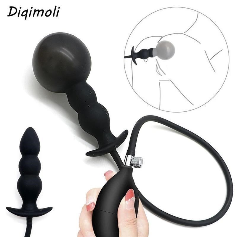 Sex Toys Medical Silicone Inflatable Anal Plug Dildo Stimula