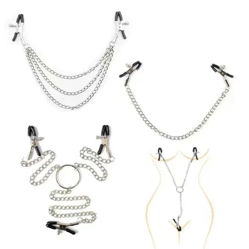 Breast Clamp Nipple Clip Sex Toy with Chain Festish Sextoy S