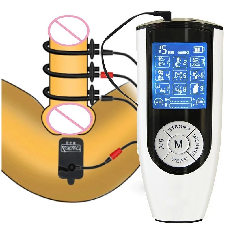 Electro Shock Penis Ring SM Testicle Electrical Stimulate