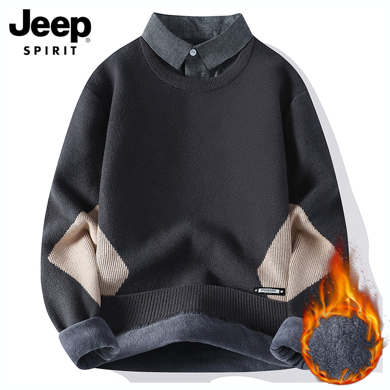 吉普套头柔软舒适亲肤毛衣