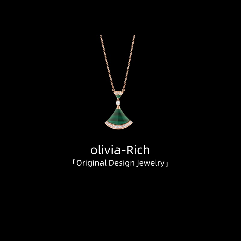 「OR原创设计」裙子项链女经典款白贝母轻奢孔雀石精致送女友礼物