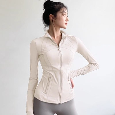 速发高级感瑜伽服外套跑步骑行长袖运动上衣普拉提健身服春季款