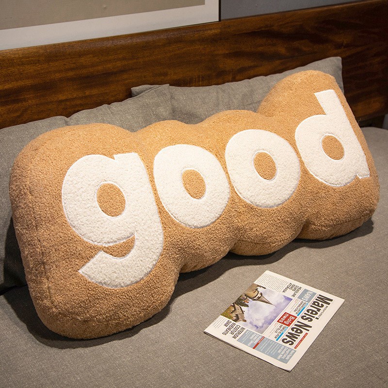 速发风good抱枕创意异形字母沙发靠垫长条趴枕夹腿陪睡觉靠枕
