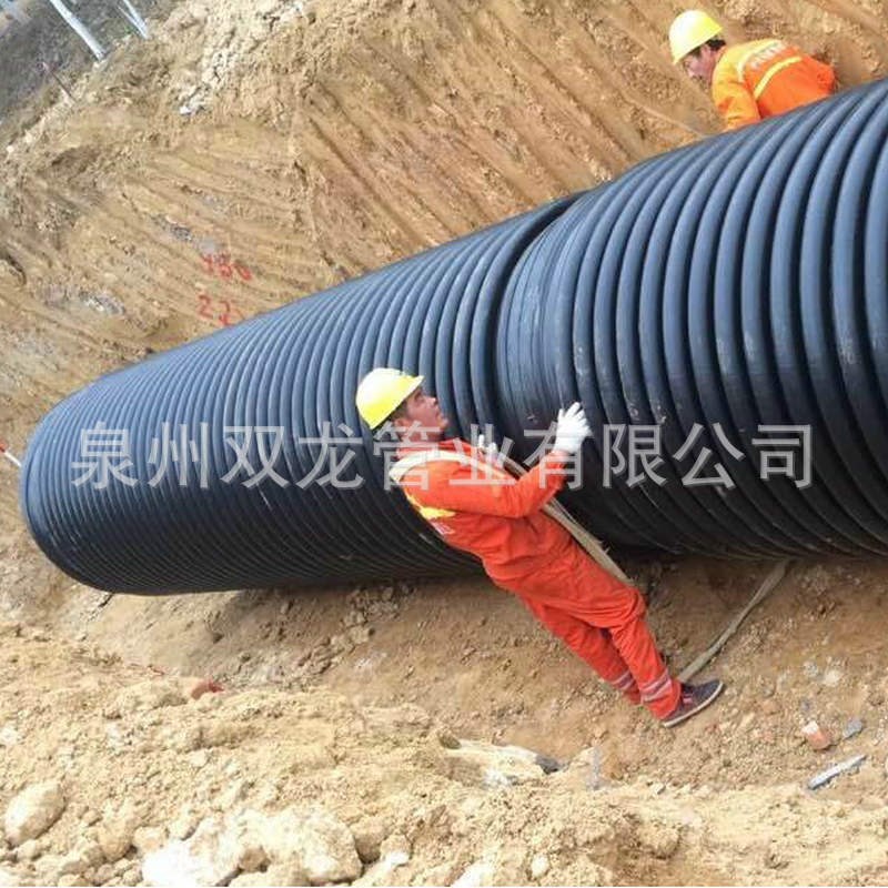 现货速发hdpe承插式双壁缠绕管 HDPE排污波纹克拉管 HDPE双壁缠绕
