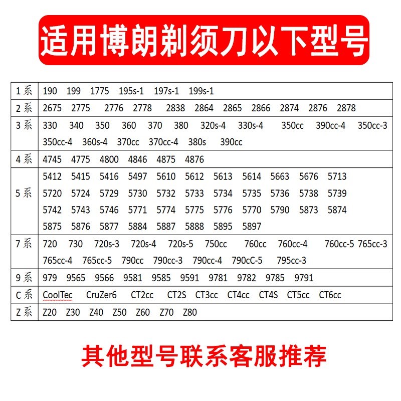 速发适用博5剃线01S S朗 S6 S7男S8S系 士电动刮胡u