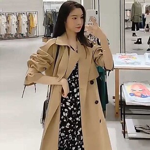 速发小其长春季风衣外套2024春秋新款中色款卡个子韩系流行大衣