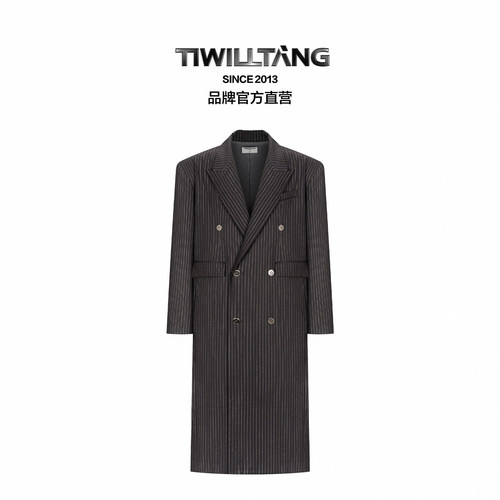 启世录TIWILLTANG“冥烛照渊”经纬谧境廓然有律漫奢絮语条纹大衣