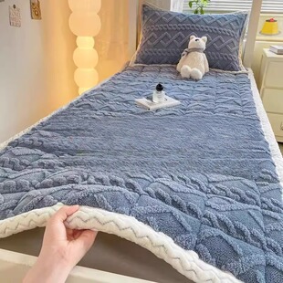 加厚塔芙绒床褥学生宿舍床垫上下铺毛毯牛奶绒单人床褥子家用冬季