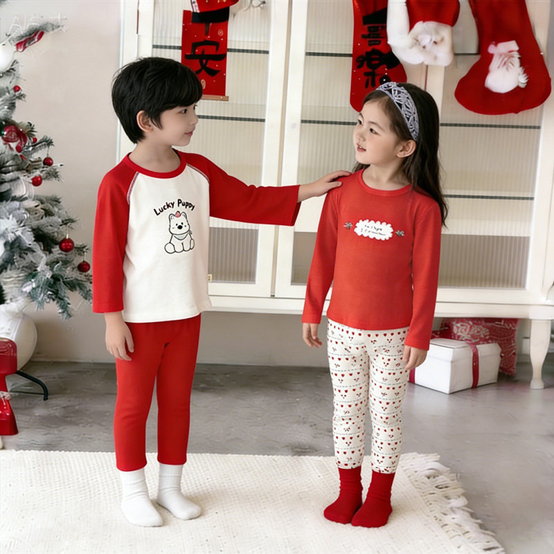 【潘星星专属】【顾奈】儿童冬季男女宝新年款套装家居服TZ25863,童装/婴儿装/亲子装,家居服套装,淘宝优惠券,粉丝福利购,淘宝优惠卷