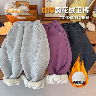 主播推荐 铆钉拼接卫裤 顾奈 一条过冬 KZ25663 儿童超厚