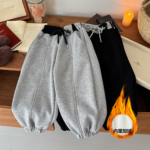 保暖加绒腰头撞色卫裤 儿童休闲裤 顾奈 KZ25631 辰大嗓严选