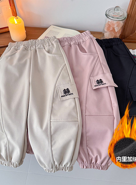 【吉娜专属】【顾奈】儿童保暖工装加绒休闲弯刀裤KZ25353