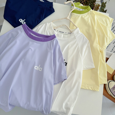 【米粒专享】【顾奈】儿童撞色领冰皮短袖T恤KZ25173