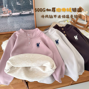 绒衫 儿童糯米绒桑蚕丝打底衫 顾奈 SY25884 大小妹专享