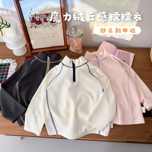 甜甜圈-虹虹Tia -儿童魔力绒云感糯糯衣打底衫TZ25870