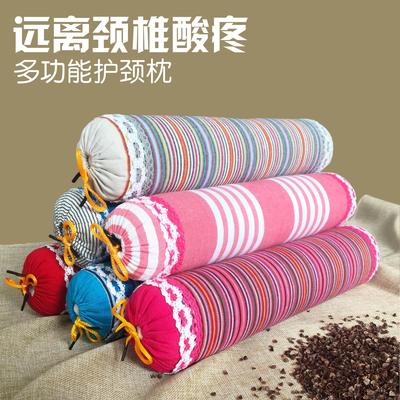 颈椎枕头荞麦决明子圆枕圆形修复圆柱颈枕睡觉专用硬护颈糖果单人