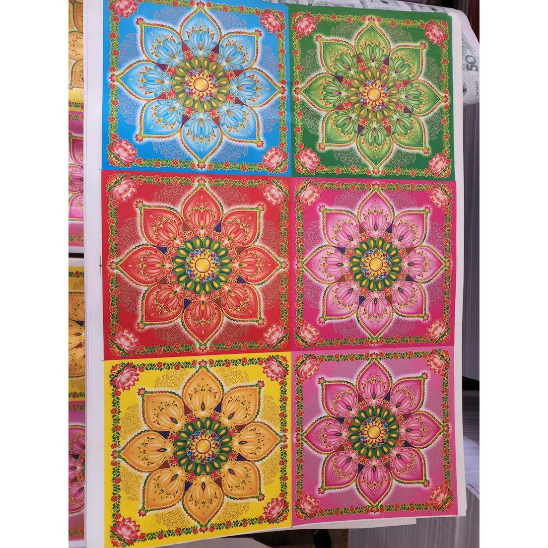 19*19文化用品彩色满金纸双面厚纸6色幸福花手工折莲花元宝 240张