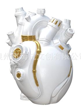 赛博朋克仿真心脏花瓶摆件创意科技感家居装饰树脂工艺品送礼好物