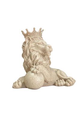 新品热卖抱球狮子摆件树脂工艺美式创意家居桌面装饰品