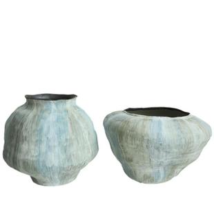 中古高级感落地大号陶罐水培花瓶陶瓷艺术感侘寂风插花复古花盆