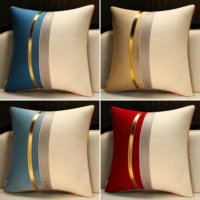 新中式抱枕轻奢高级感靠枕套沙发客厅床上靠背办公室腰枕含芯靠垫