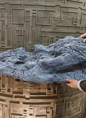 Pu泡沫仿真英德石景观石头灰色泡沫假石头酒店园林工程青龙石