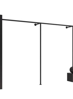 服装店展示架黑色挂衣架上墙陈列货架女装店专用简约货架中岛衣架