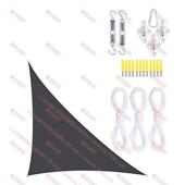 户外遮阳天幕雨篷景观蓬防水遮阳布 5米直角防水遮阳帆套装