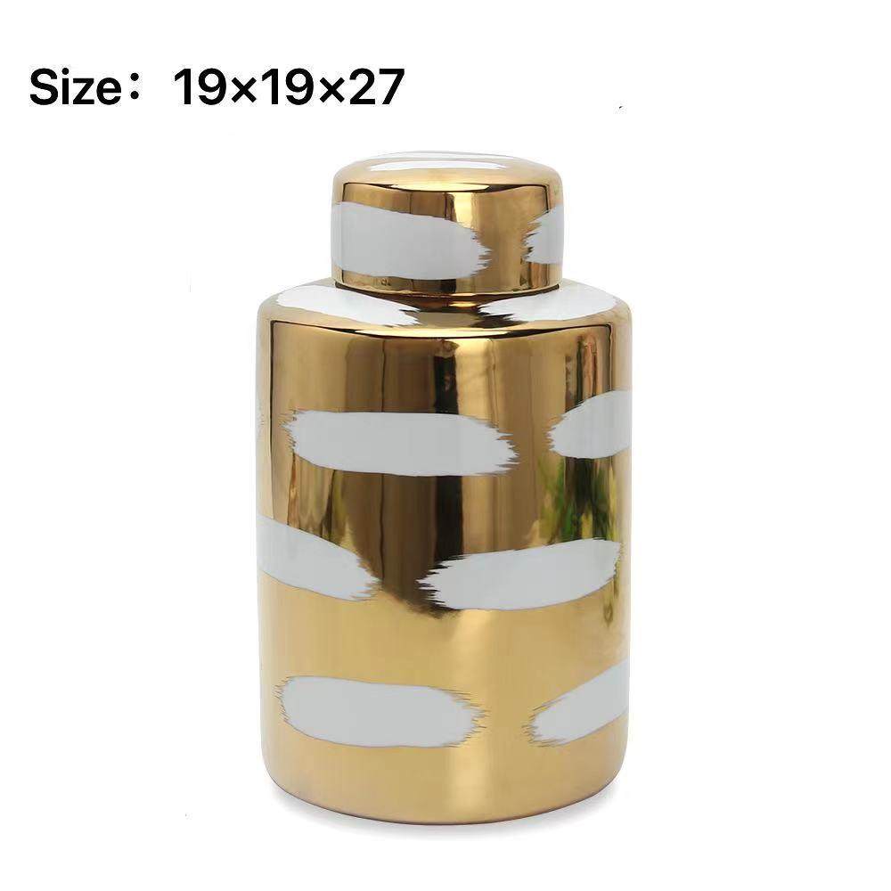 欧式家用茶叶罐储物罐工艺品家居摆件装饰品轻奢花瓶陶瓷罐带盖,家居饰品,装饰摆件,淘宝优惠券,粉丝福利购,淘宝优惠卷