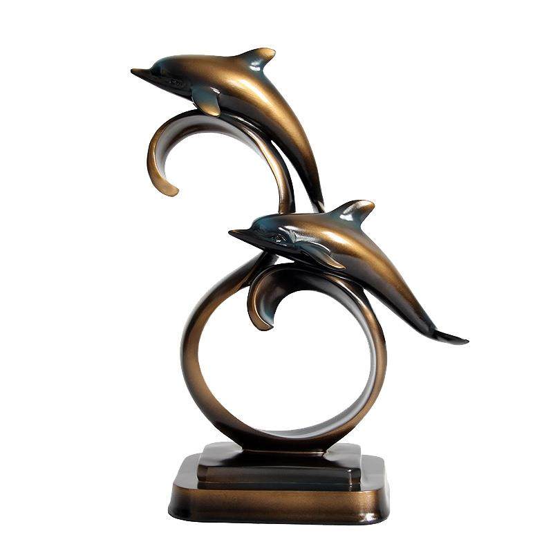 北欧海豚摆件家居饰品客厅酒柜装饰品现代简约创意树脂工艺品摆设,家居饰品,装饰摆件,淘宝优惠券,粉丝福利购,淘宝优惠卷