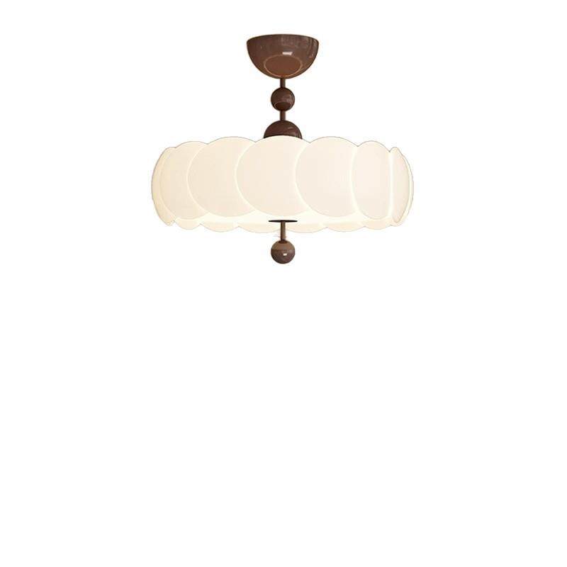 奶油风吸顶灯中古风创意时尚条褶圆形led法式明亮护眼房间卧室灯,家装灯饰光源,智能吊灯,淘宝优惠券,粉丝福利购,淘宝优惠卷