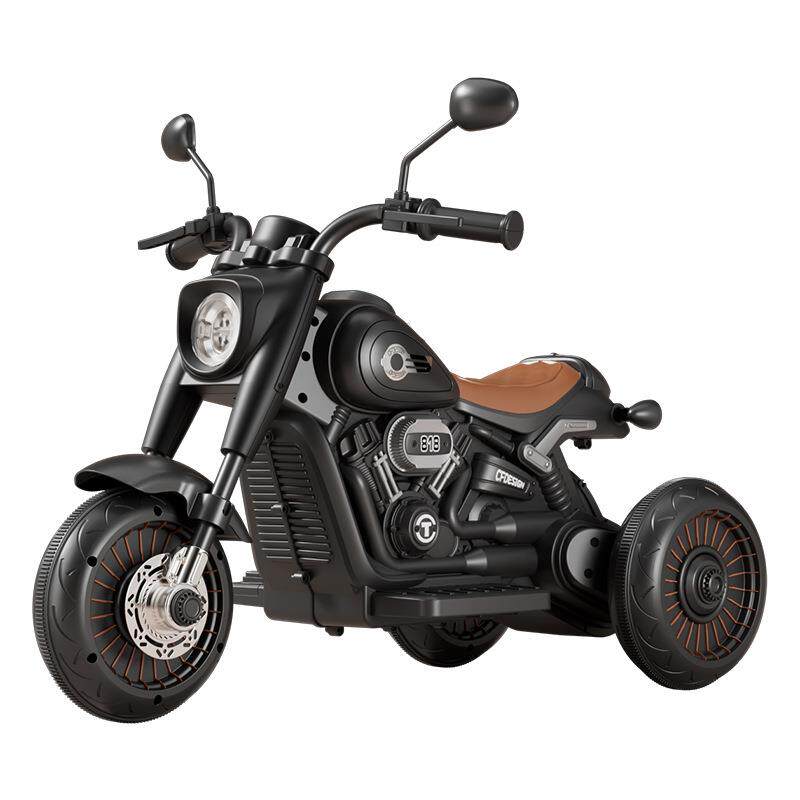 儿童电动摩托车玩具车男女宝宝车可坐人带遥控超长续航电瓶三轮车