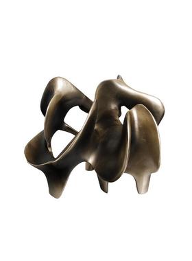 轻奢创意金色镂空摆件树脂工艺品样板间售楼处客厅电视柜桌面玄关