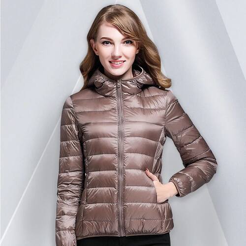Slim fit plus size down jacket for women修身大码羽绒服外套女