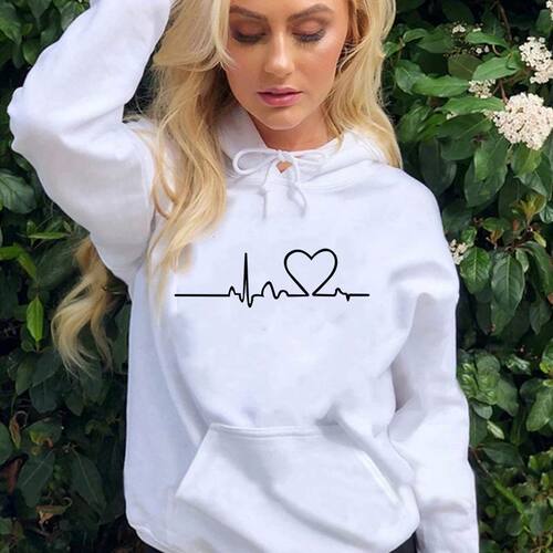 Loose long sleeved couple hooded sweatshirt 长袖情侣连帽卫衣