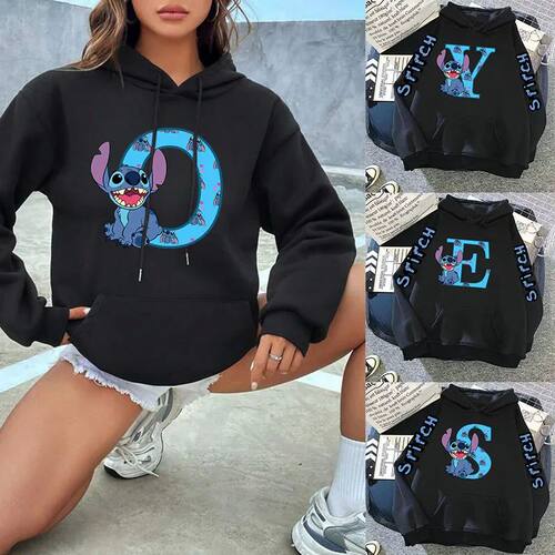 Printed long sleeved fleece hoodie sweatshirt 长袖连帽衫卫衣