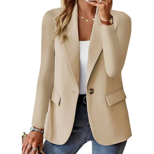 Long sleeved cardigan suit jacket women 女式长袖开衫西装外套