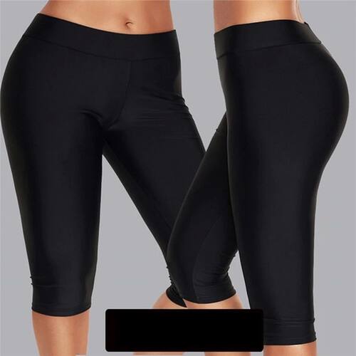 High waisted running leggings for women 高腰跑步打底七分裤女