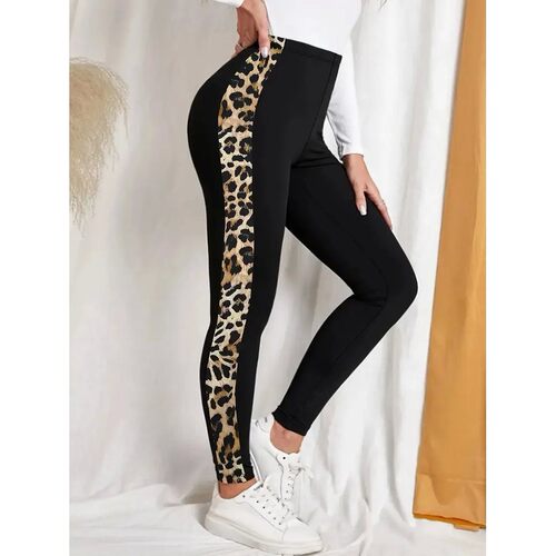 High waisted hip lifted leopard print leggings高腰豹纹打底裤