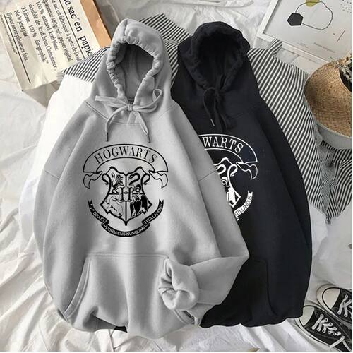 Cartoon printed long sleeved loose hoodie 印花长袖宽松连帽衫