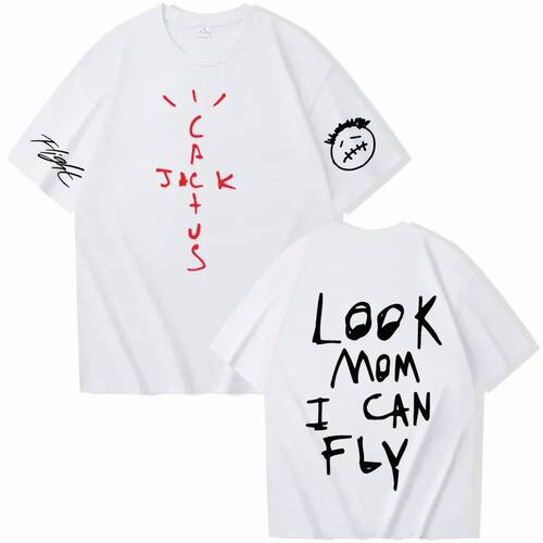 Round neck letter printed loose T-shirt圆领字母印花宽松T恤男