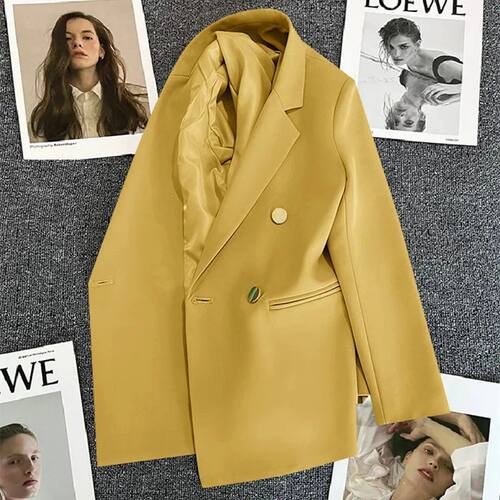 Korean long sleeved solid color suit jacket 长袖纯色西装外套