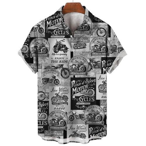 3D digital printed loose oversized shirt3D印花宽松大码衬衫男